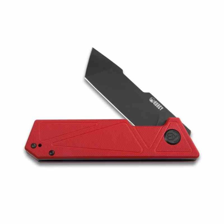 Couteau Kubey Avenger Red Lame Tanto Acier D2 Manche G10 IKBS Linerlock Clip KUB104D - Livraison Gratuite