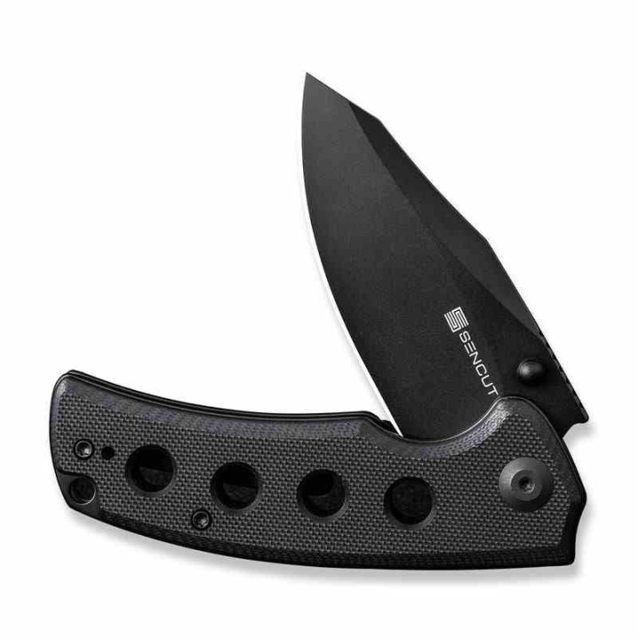 Couteau Sencut Excalis Black G10 Lame Acier 9Cr18MoV Tanto Reverse Blackwash IKBS Liner Lock Clip S230681 - Livraison Gratuite