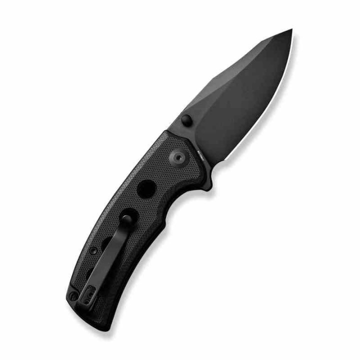 Couteau Sencut Excalis Black G10 Lame Acier 9Cr18MoV Tanto Reverse Blackwash IKBS Liner Lock Clip S230681 - Livraison Gratuite