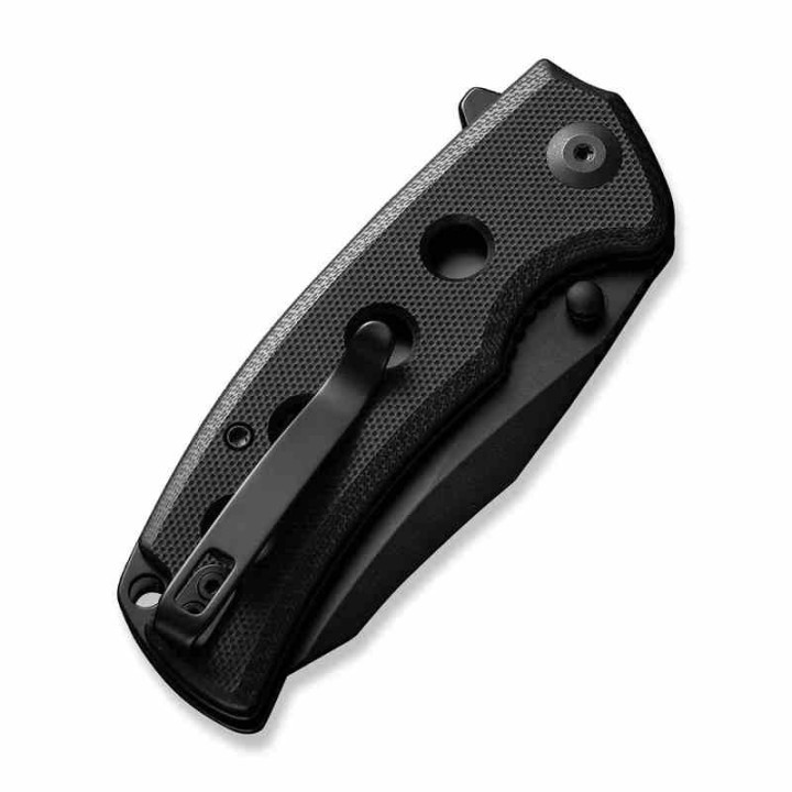 Couteau Sencut Excalis Black G10 Lame Acier 9Cr18MoV Tanto Reverse Blackwash IKBS Liner Lock Clip S230681 - Livraison Gratuite