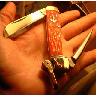 COUTEAU DE COLLECTION MARIN ROUGH RIDER MANCHE Os RR576
