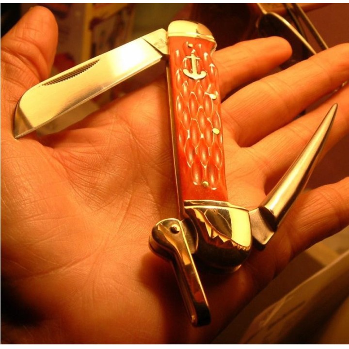 COUTEAU DE COLLECTION MARIN ROUGH RIDER MANCHE Os RR576