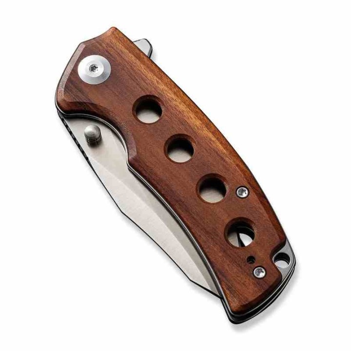 Couteau Sencut Excalis Guibourtia Lame Acier 9Cr18MoV Tanto Reverse Satin IKBS Liner Lock Clip S230684 - Livraison Gratuite