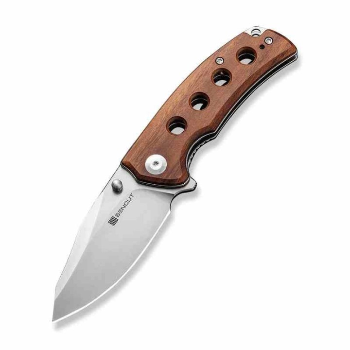 Couteau Sencut Excalis Guibourtia Lame Acier 9Cr18MoV Tanto Reverse Satin IKBS Liner Lock Clip S230684 - Livraison Gratuite