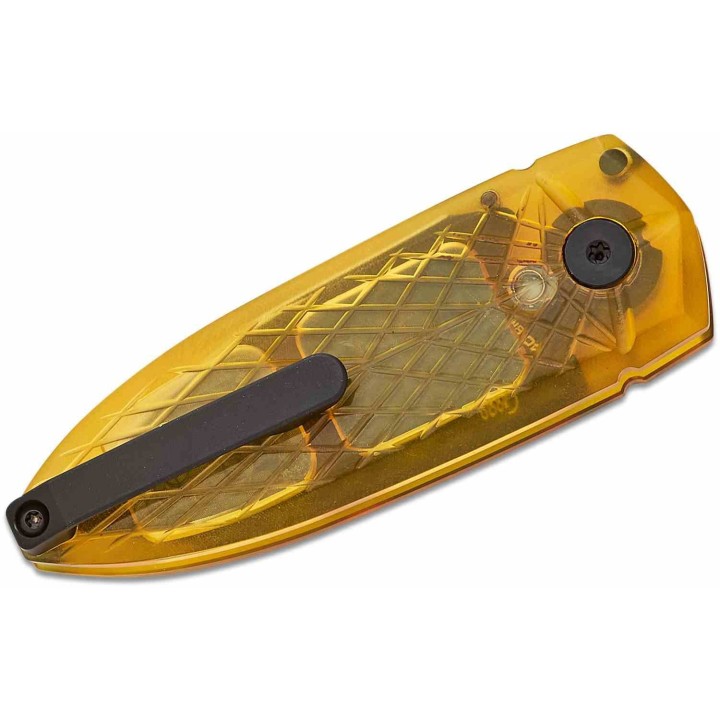 Couteau Bestech Ququ Yellow Lame Acier 14C28N Black Manche Ultem Button Lock IKBS Clip BTKG57D2 - Livraison Gratuite