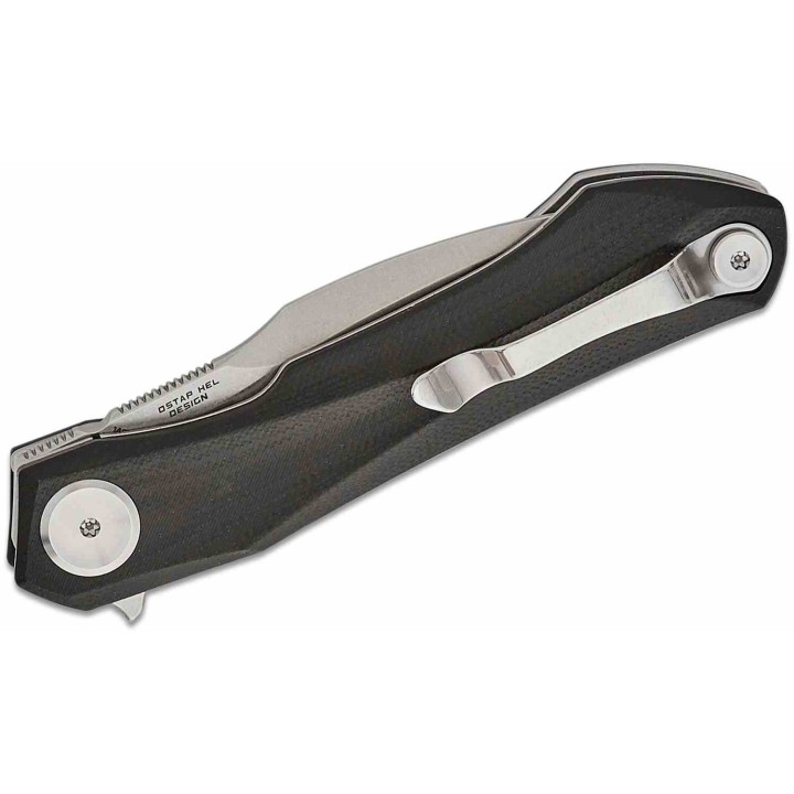 Couteau Bestech Ivy Black Lame Hawkbill Acier 14C28N SW Manche G10 IKBS LinerLock Clip BTKG59A - Livraison Gratuite