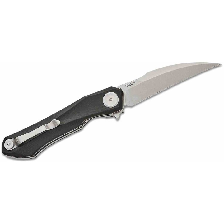 Couteau Bestech Ivy Black Lame Hawkbill Acier 14C28N SW Manche G10 IKBS LinerLock Clip BTKG59A - Livraison Gratuite