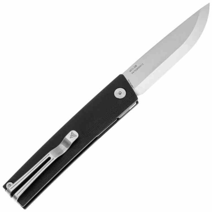 Couteau SRM Knives 401L-GB Black Manche G10 Lame Acier 10Cr15CoMov IKBS Linerlock Clip SRM401LGB - Livraison Gratuite