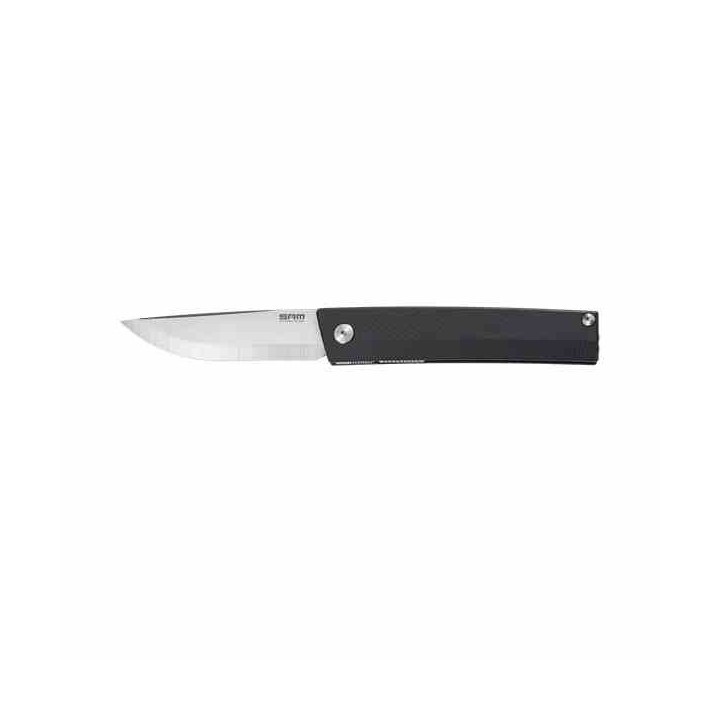 Couteau SRM Knives 401L-GB Black Manche G10 Lame Acier 10Cr15CoMov IKBS Linerlock Clip SRM401LGB - Livraison Gratuite