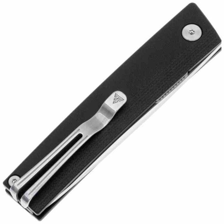 Couteau SRM Knives 401L-GB Black Manche G10 Lame Acier 10Cr15CoMov IKBS Linerlock Clip SRM401LGB - Livraison Gratuite