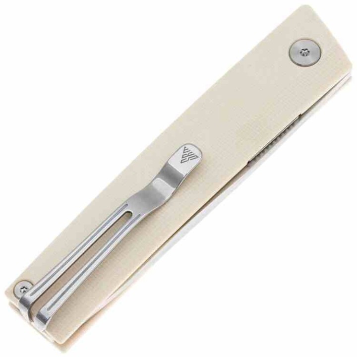 Couteau SRM Knives 401L-GT Tan Manche G10 Lame Acier 10Cr15CoMov IKBS Linerlock Clip SRM401LGT - Livraison Gratuite
