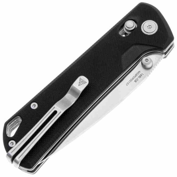 Couteau SRM Knives 168L-GB Black Manche G10 Lame Acier D2 IKBS Ambi Lock Clip SRM168LGB - Livraison Gratuite