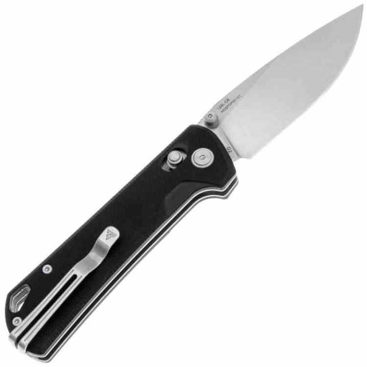 Couteau SRM Knives 168L-GB Black Manche G10 Lame Acier D2 IKBS Ambi Lock Clip SRM168LGB - Livraison Gratuite