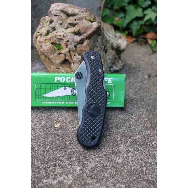 Couteau Tactical EDC Lame Serrated Acier Inox Manche FRN Locback CLip TacticalF125 - Livraison Gratuite