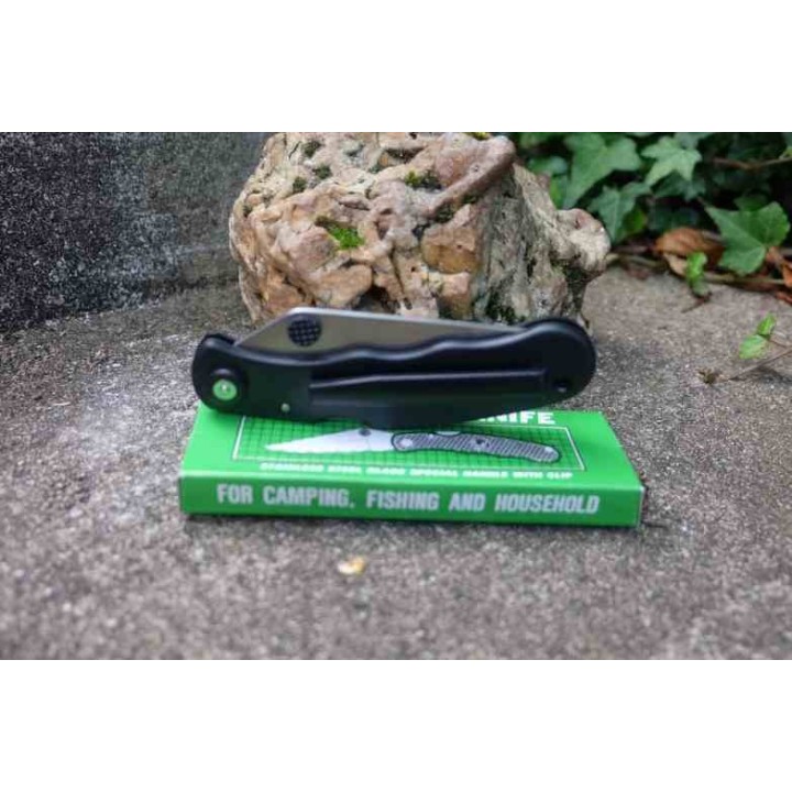 Couteau Tactical EDC Lame Serrated Acier Inox Manche FRN Locback CLip TacticalF125 - Livraison Gratuite