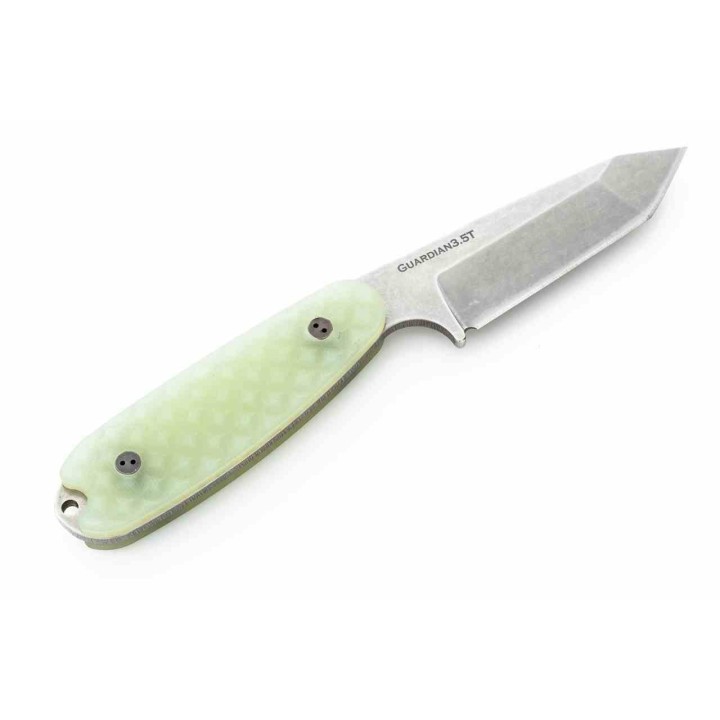 Couteau Bradford Guardian 3.5 Tanto Ghost Manche G10 Lame Acier M390 Etui Cuir Made USA BRAD35T107 - Livraison Gratuite