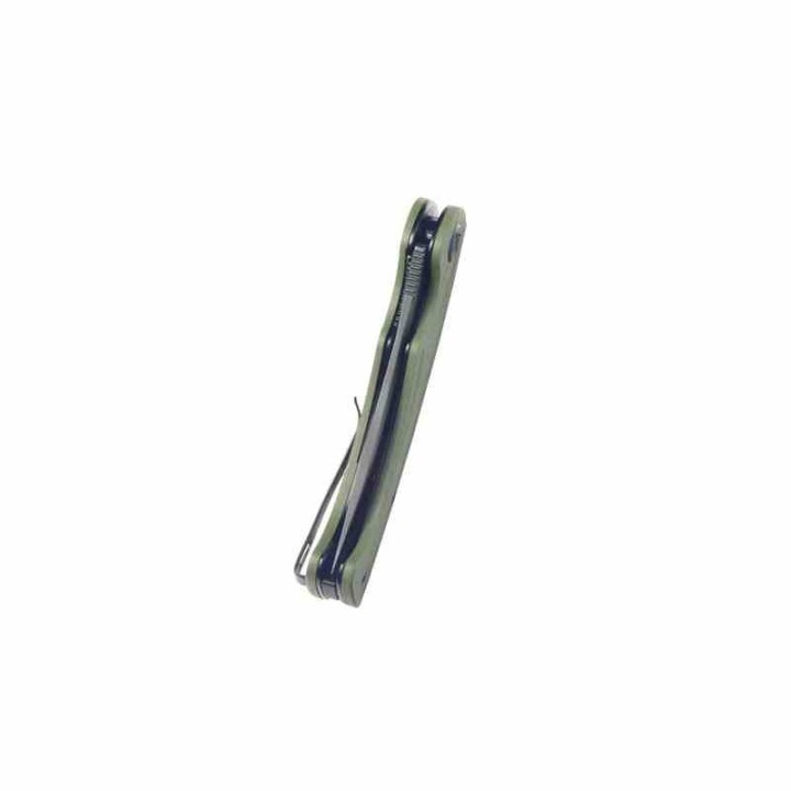 Couteau Kubey Scimitar Green Manche G10 Lame Tanto Acier 14C28N BLK IKBS Linerlock Clip KUB175B - Livraison Gratuite