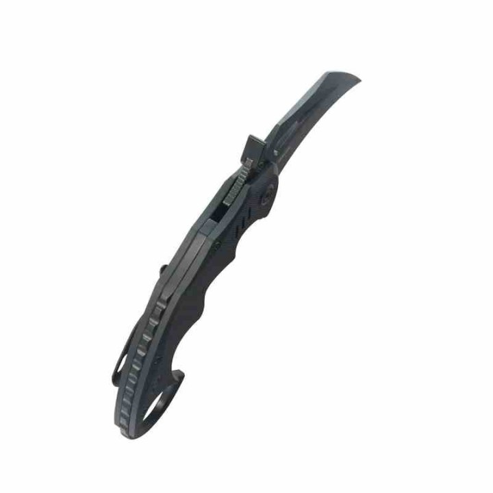 Couteau Kubey Mini Wrath Karambit Black Manche G10 Lame Acier 14C28N BLK IKBS Linerlock Clip KUB262E - Livraison Gratuite