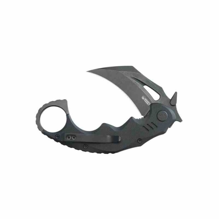 Couteau Kubey Mini Wrath Karambit Black Manche G10 Lame Acier 14C28N BLK IKBS Linerlock Clip KUB262E - Livraison Gratuite