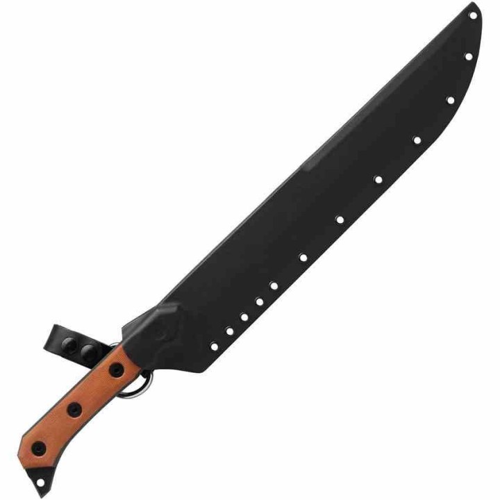 Sabre TOPS CUMA KAGE Lame Acier Carbone 1095 Manche Tan Micarta Kydex Made USA TPKAGE01 - Livraison Gratuite