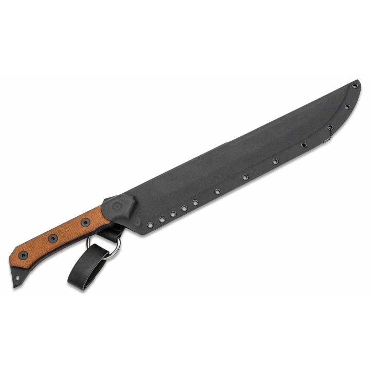 Sabre TOPS CUMA KAGE Lame Acier Carbone 1095 Manche Tan Micarta Kydex Made USA TPKAGE01 - Livraison Gratuite