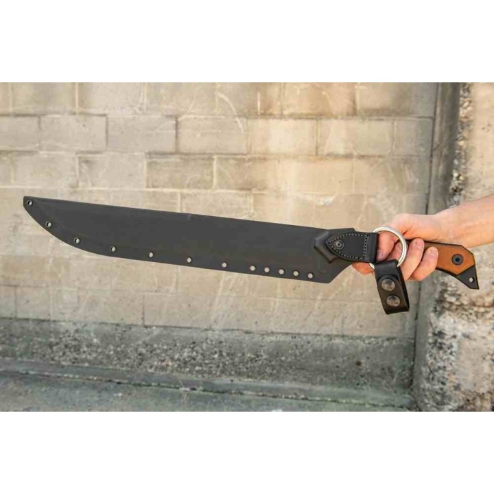 Sabre TOPS CUMA KAGE Lame Acier Carbone 1095 Manche Tan Micarta Kydex Made USA TPKAGE01 - Livraison Gratuite