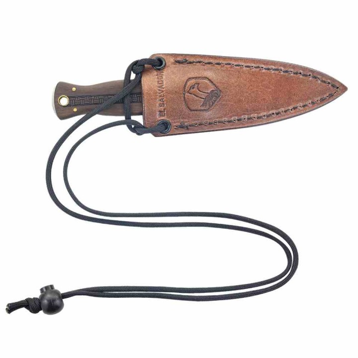 Couteau Condor Bushscot Lame Acier 14C28N Drop Point Manche Noyer Etui Cuir Made El Salvador CTK104033WSK - Livraison Gratuite