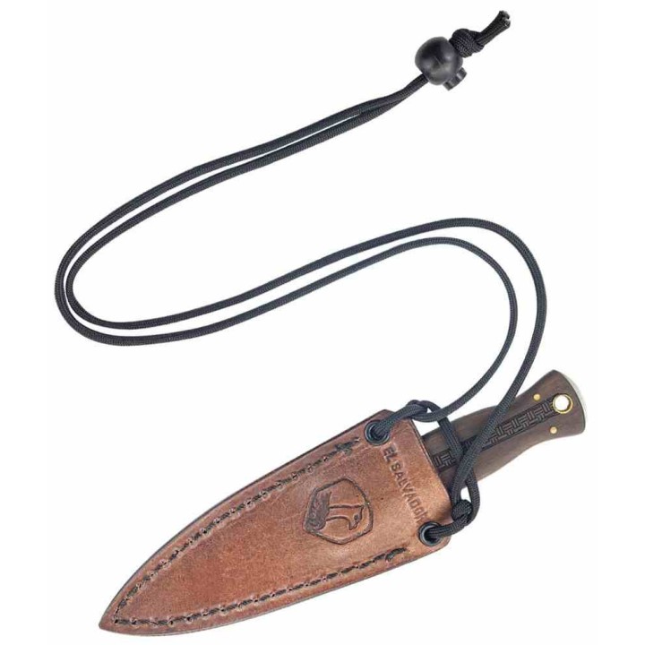 Couteau Condor Bushscot Lame Acier 14C28N Drop Point Manche Noyer Etui Cuir Made El Salvador CTK104033WSK - Livraison Gratuite