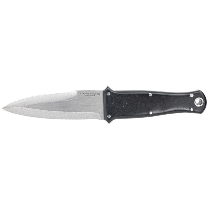 Couteau Condor Hokahey Lame Spear Point Acier 420HC Manche Micarta Etui Cuir Made Salvador CTK184036SS - Livraison Gratuite
