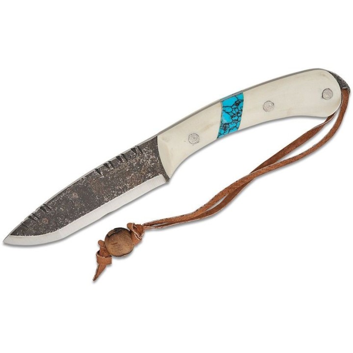 Couteau Condor Blue River White Manche Micarta Lame Acier 1095 Carbone Etui Cuir Made Salvador CTK282543MHC - Livraison Gratuite