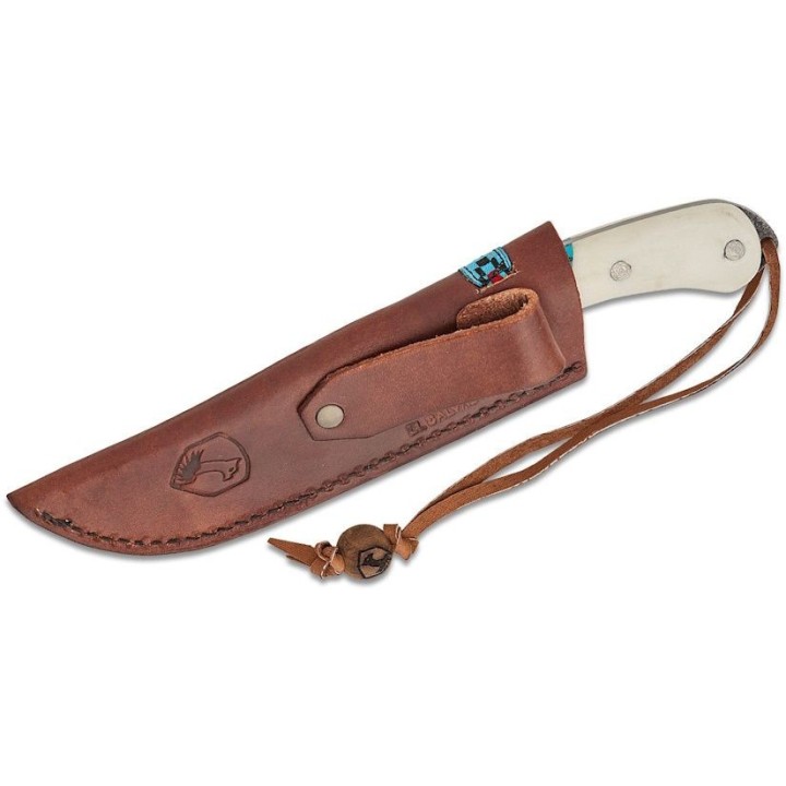 Couteau Condor Blue River White Manche Micarta Lame Acier 1095 Carbone Etui Cuir Made Salvador CTK282543MHC - Livraison Gratuite