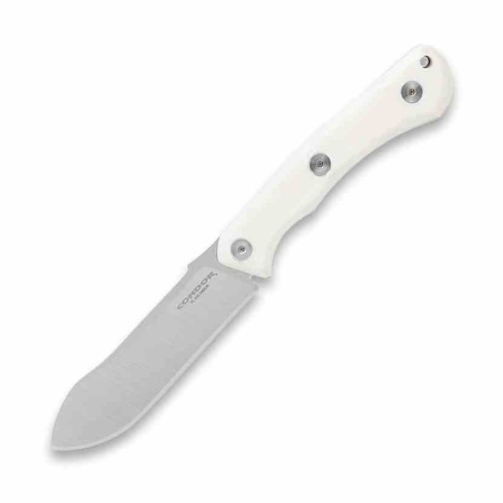 Couteau X.E.R.O. Risk White Micarta Lame Acier 14C28N Sheepsfoot Etui Kydex Made Salvador CTK2858420SK - Livraison Gratuite