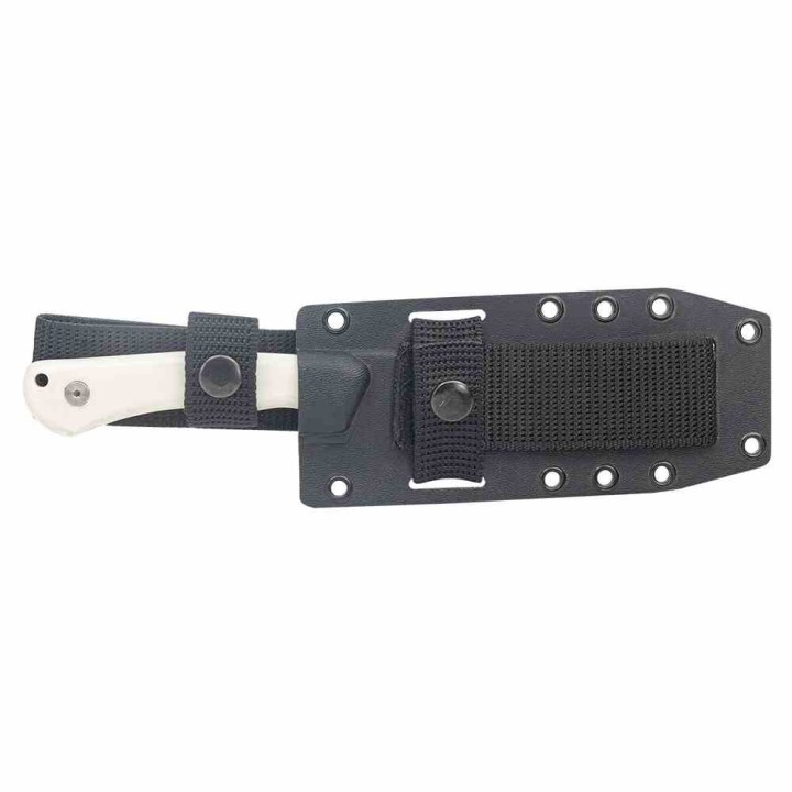 Couteau X.E.R.O. Risk White Micarta Lame Acier 14C28N Sheepsfoot Etui Kydex Made Salvador CTK2858420SK - Livraison Gratuite