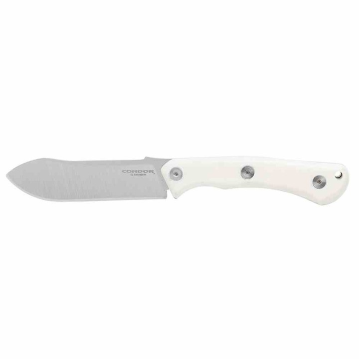 Couteau X.E.R.O. Risk White Micarta Lame Acier 14C28N Sheepsfoot Etui Kydex Made Salvador CTK2858420SK - Livraison Gratuite