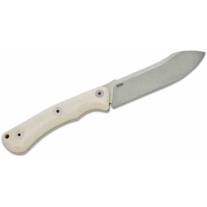 Couteau X.E.R.O. Risk White Micarta Lame Acier 14C28N Sheepsfoot Etui Kydex Made Salvador CTK2858420SK - Livraison Gratuite