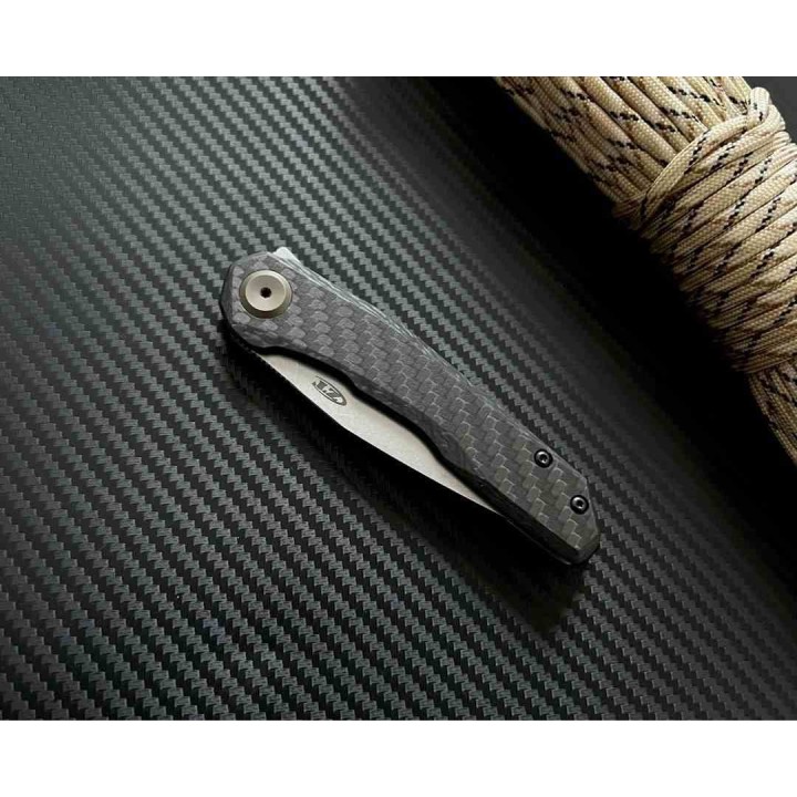 Couteau Zero Tolerance CPM-MagnaCut SW Manche Black CFiber & Titane IKBS Frame Lock USA ZT0545 - Livraison Gratuite