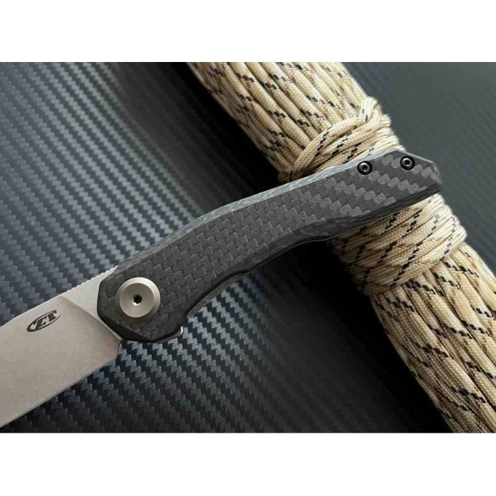 Couteau Zero Tolerance CPM-MagnaCut SW Manche Black CFiber & Titane IKBS Frame Lock USA ZT0545 - Livraison Gratuite