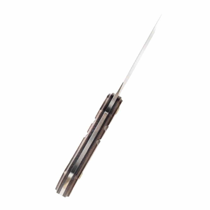 Couteau Kansept Korvid S Lame Acier 14C28N Stonewash Cleaver Manche Copper CF Etui Kydex KG2030A7 - Livraison Gratuite