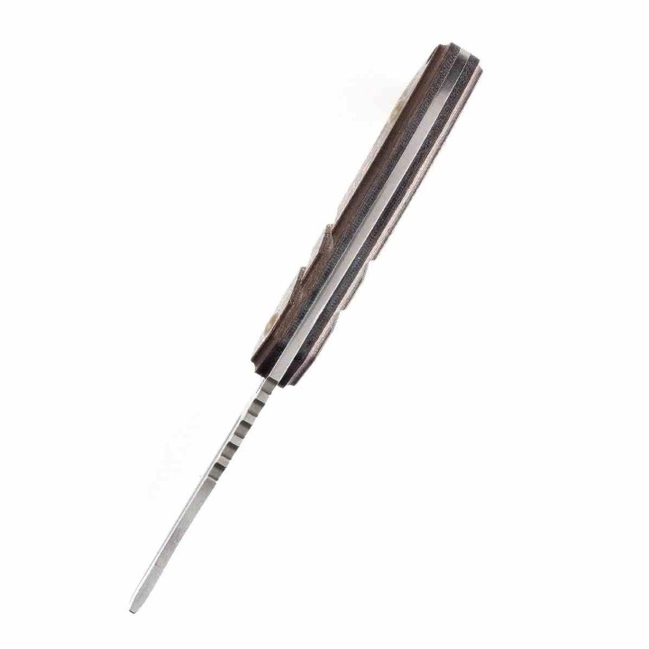 Couteau Kansept Korvid S Lame Acier 14C28N Stonewash Cleaver Manche Copper CF Etui Kydex KG2030A7 - Livraison Gratuite