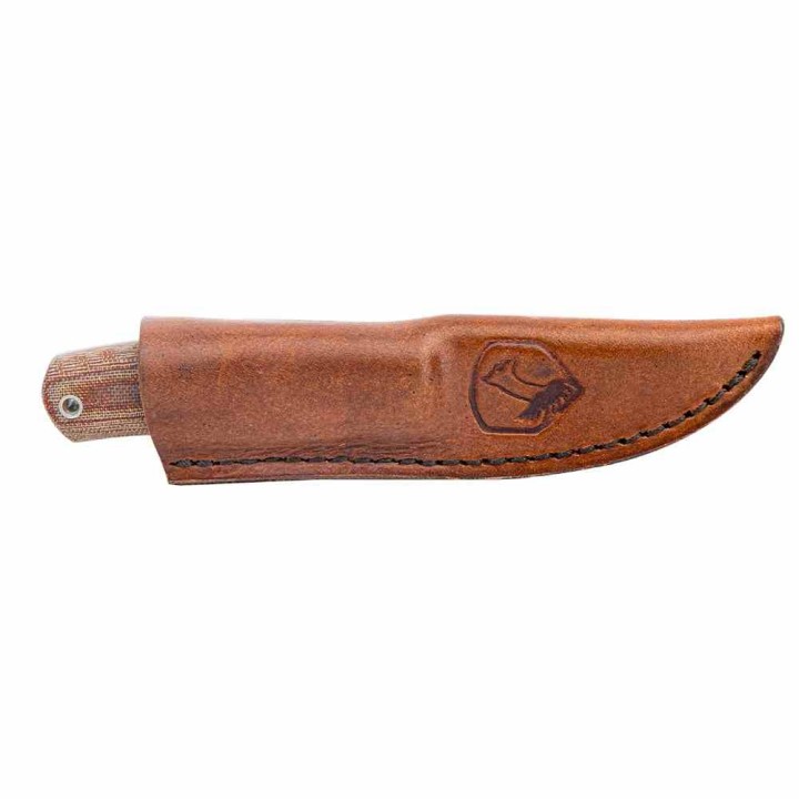 Condor Kambo Puukko Lame Acier Carbone 1075 Scandi Manche Micarta Etui Cuir Made Salvador CTK397330HC - Livraison Gratuite