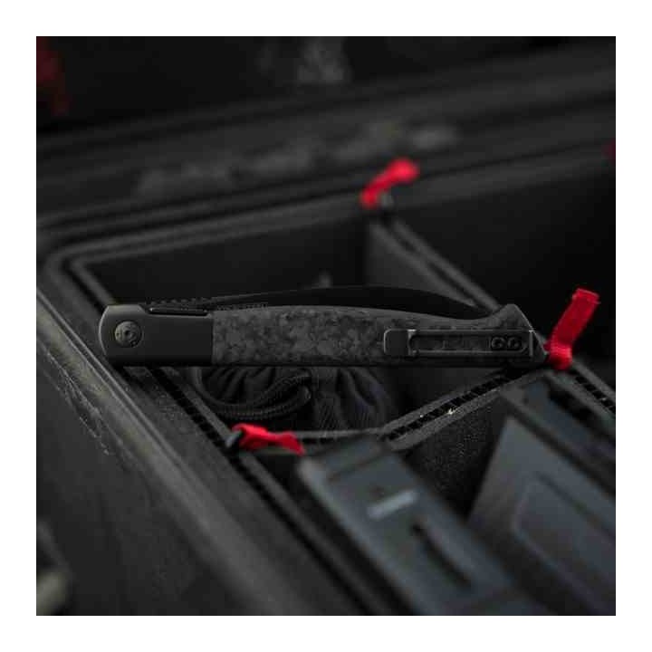 Couteau Cold Steel Spectre Hawkbill Lame Acier CPM-20CV Black Manche F/Carbon/Titane Linerlock CSFL39SHB - Livraison Gratuite