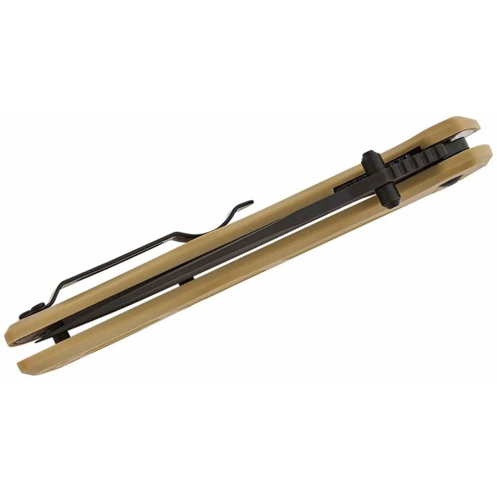 Couteau BLACKHAWK! Bunker Buster Tan Manche GFN Lame Acier D2 Black Drop Point Liner Lock Clip BHBB401TN - Livraison Gratuite