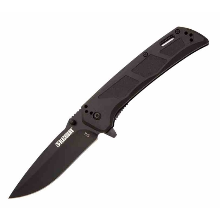 Couteau BLACKHAWK! Bunker Buster Black Manche GFN Lame Acier D2 Black Drop Point Liner Lock Clip BHBB401BK - Livraison Gratuite