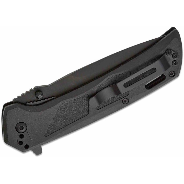 Couteau BLACKHAWK! Bunker Buster Black Manche GFN Lame Acier D2 Black Drop Point Liner Lock Clip BHBB401BK - Livraison Gratuite