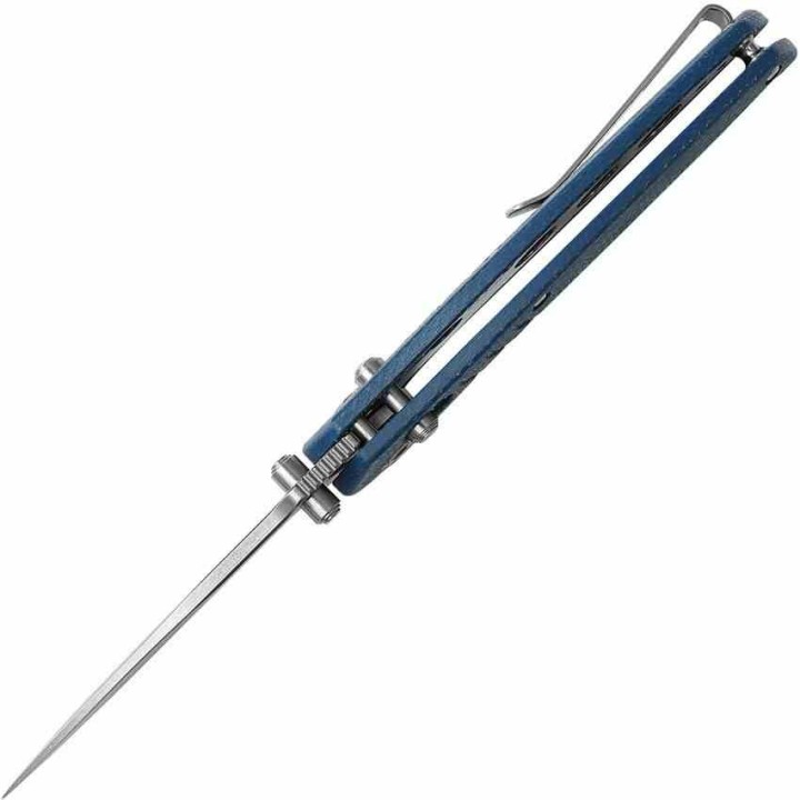 Couteau Vosteed Corsair Blue Lame Acier Nitro-V SW Manche Micarta Crossbar Lock IKBS Clip VOSCSNWML - Livraison Gratuite