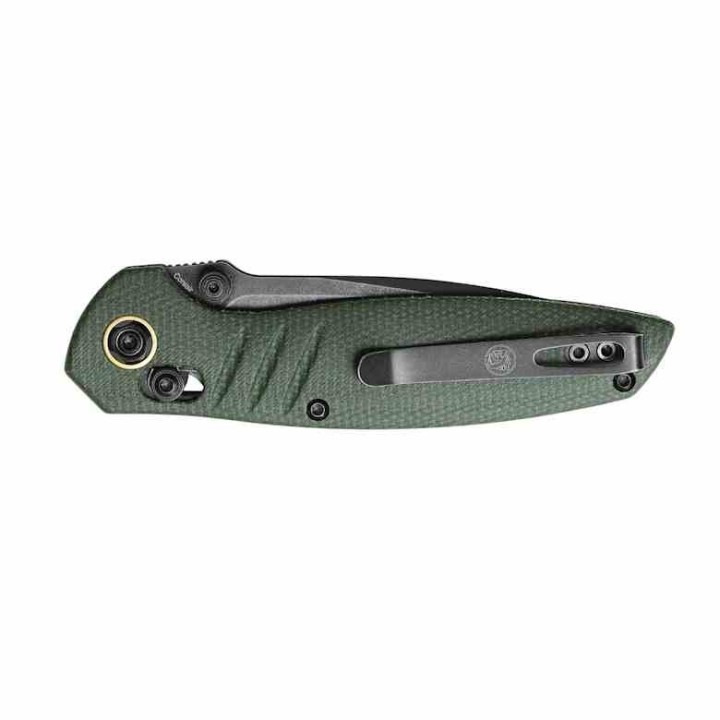Couteau Vosteed Corsair Green Lame Acier Nitro-V BLK Manche Micarta Crossbar Lock IKBS Clip VOSCSNPMN - Livraison Gratuite