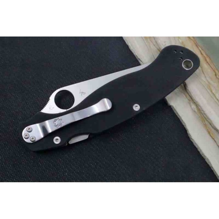 Couteau Spyderco Military 2 Compression Lock Lame Acier S30V Satin Manche G10 Clip Made USA SC36GPS2 - Livraison Gratuite