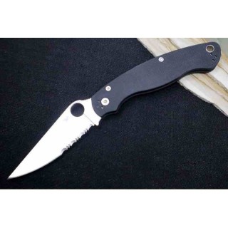 Couteau Spyderco Military 2 Compression Lock Lame Acier S30V Satin Manche G10 Clip Made USA SC36GPS2 - Livraison Gratuite