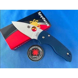 Couteau Spyderco Lil' Native Cobalt Blue Manche G10 Lame CPM-SPY27 Compression Lock Clip USA SC230GPCBL - Livraison Gratuite