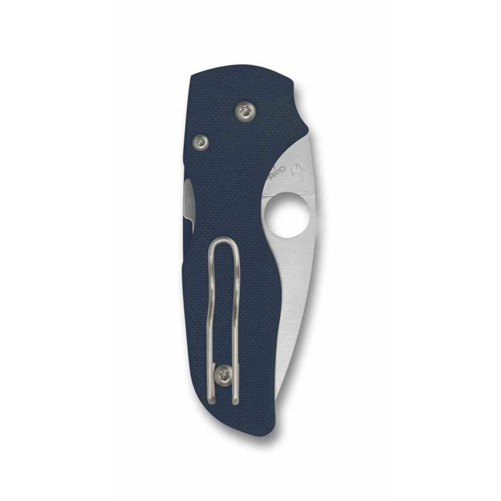 Couteau Spyderco Lil' Native Cobalt Blue Manche G10 Lame CPM-SPY27 Compression Lock Clip USA SC230GPCBL - Livraison Gratuite